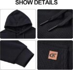 Yundobop Men's Heavy Pullover Hoodies Sherpa Fleece Lined Thick Winter Warm Hooded Sweatshirt with Kangaroo Pocket - Image 2